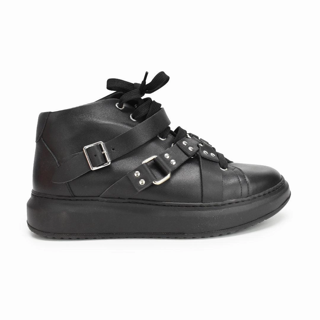 Moschino 'Holster Hi-Top' Sneakers - Women'S 41 Leather Shoes