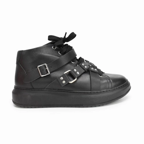 Moschino 'Holster Hi-Top' Sneakers - Women'S 41 Leather Shoes