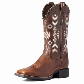 Shock Absorbing Stylish Footwear Women'S Ariat Round Up Skyler Western Boot ?C Stylish, Durable & Classic
