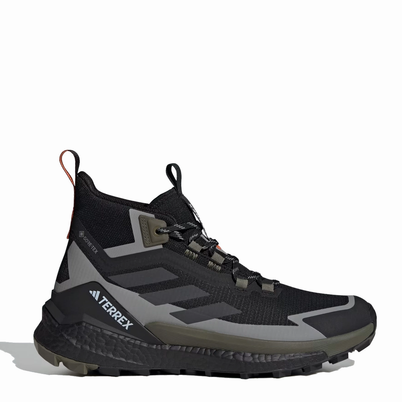 Wide Fit Adidas Terrex Free Hiker 2 Gore-Tex Hiking Shoes Core Black / Carbon / Olive Strata