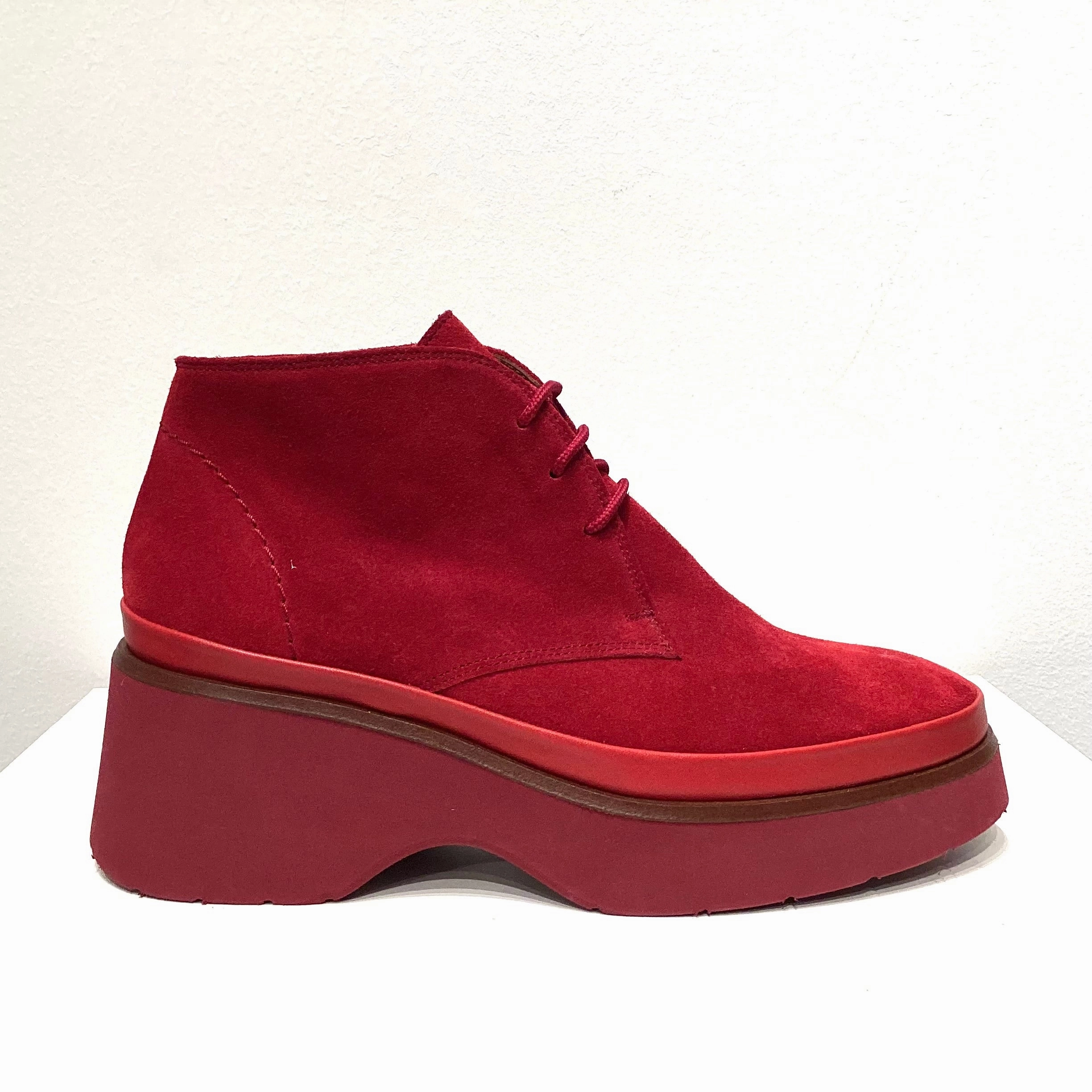 Lightweight Standing Shoes Pons Quintana | Women'S Boots | Raquel Cherry Velour | Red