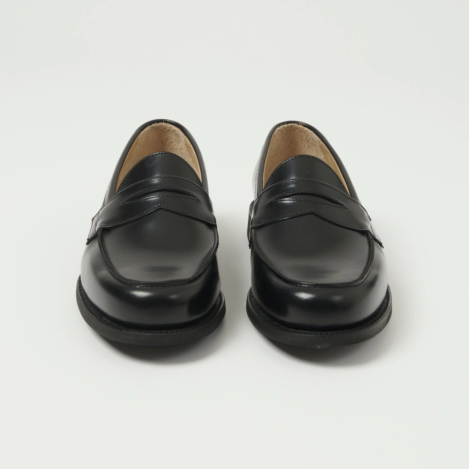 Sanders Butt Seam Loafer Shoe - Black Canvas Shoes