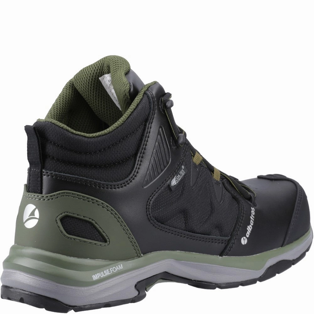 Albatros Ultratrail Olive Ctx Mid Safety Boot Slip Resistant Work Cushioned