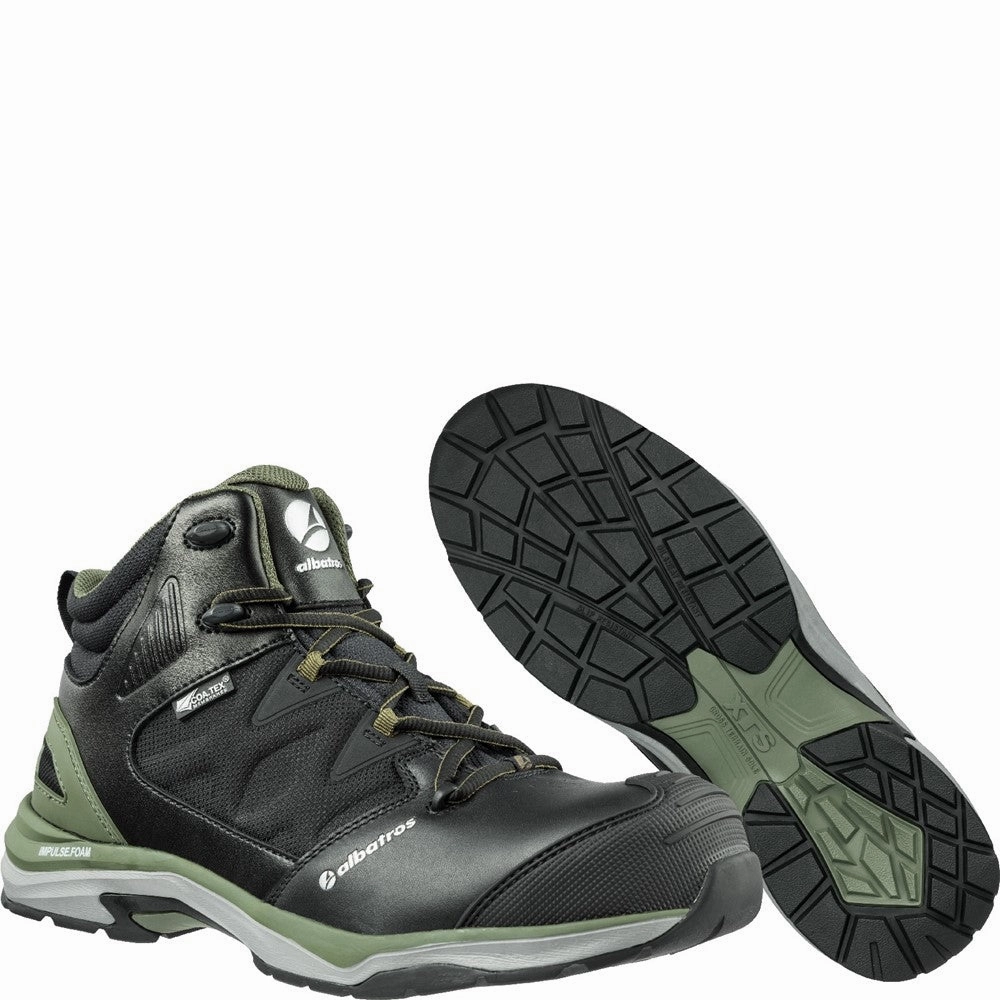 Albatros Ultratrail Olive Ctx Mid Safety Boot Versatile Style Pain Relief