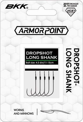 BKK Armor-Point Long Shank Dropshot Hooks