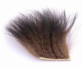 Black Bear Premium Wing Fur - 1 1/2 x 2"