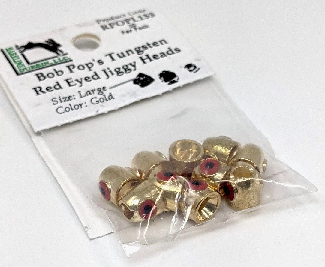 Bob Pop's Tungsten Red Eyed Jiggy Heads
