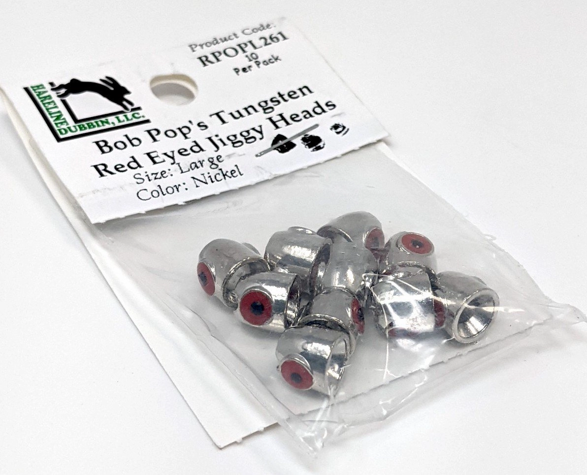 Bob Pop's Tungsten Red Eyed Jiggy Heads
