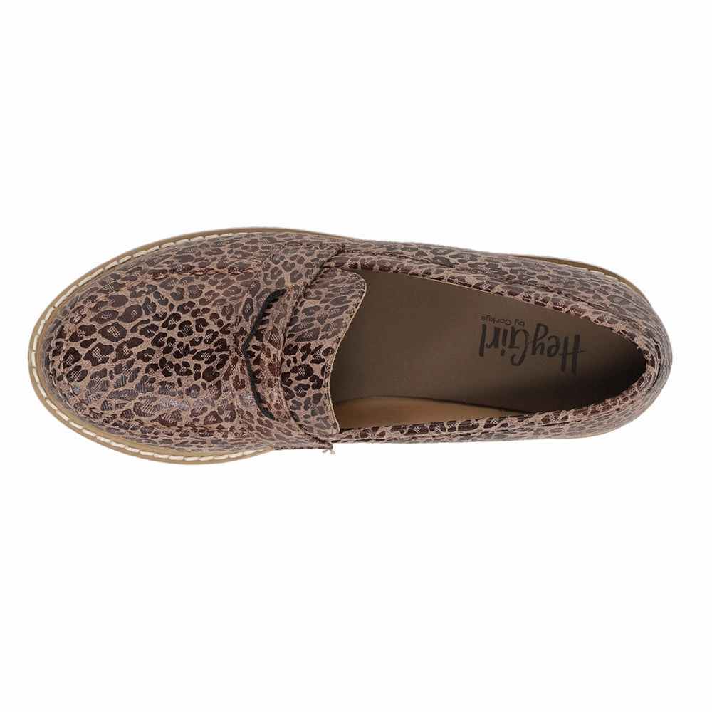 Canvas Shoes Boost Leopard Print Lug Sole Loafers