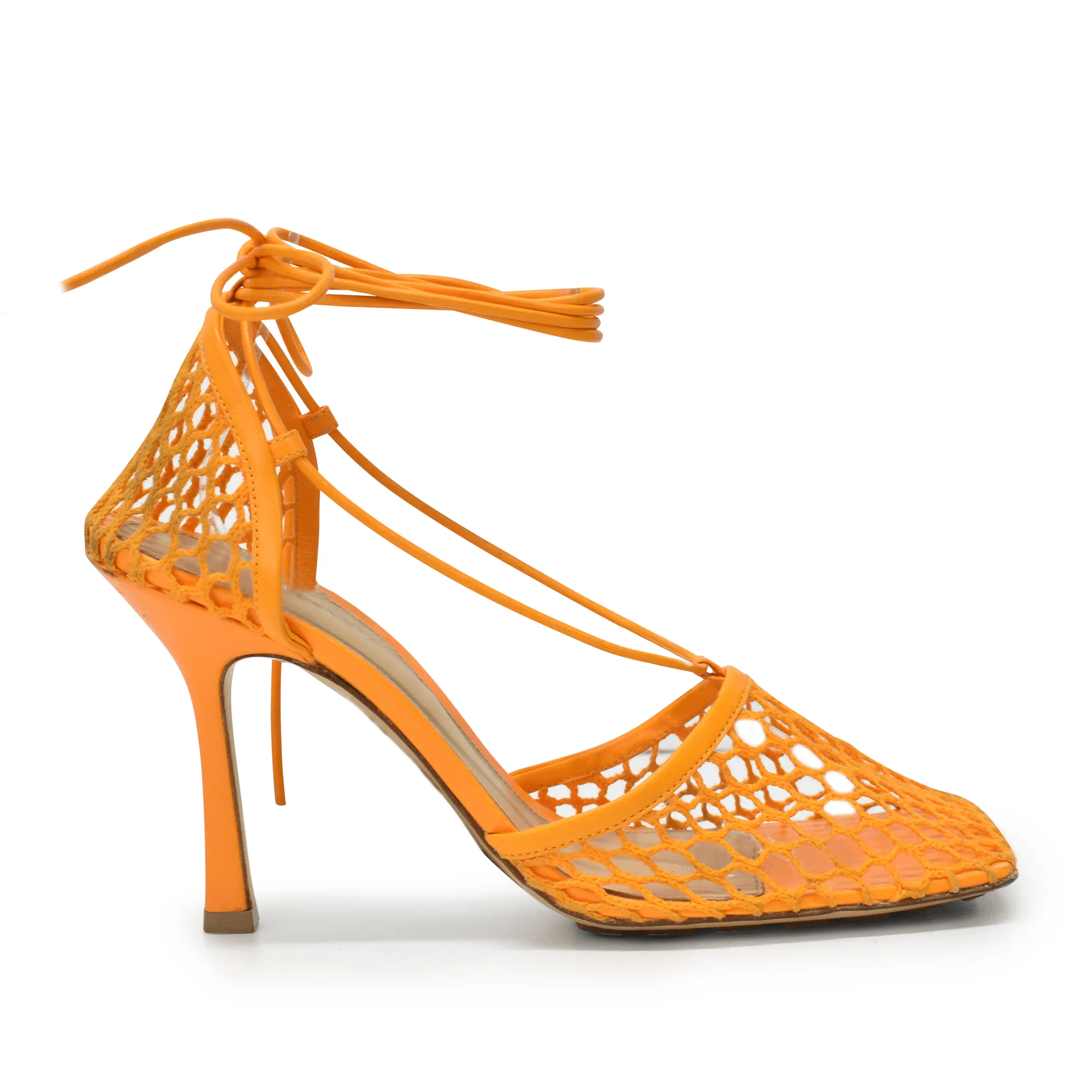 Grippy Soles Easy On Off Bottega Veneta 'Stretch Lace-Up' Heels - Women'S 39