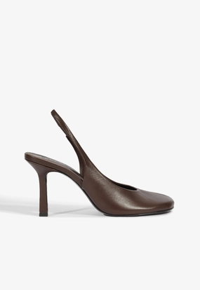 Sustainable Recycled Materials Brigitte Sling Leather Pump