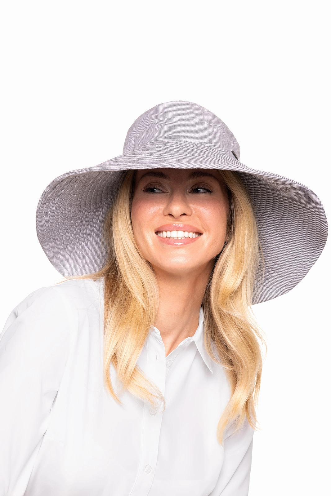 Brittany Beach Hat | Black/White