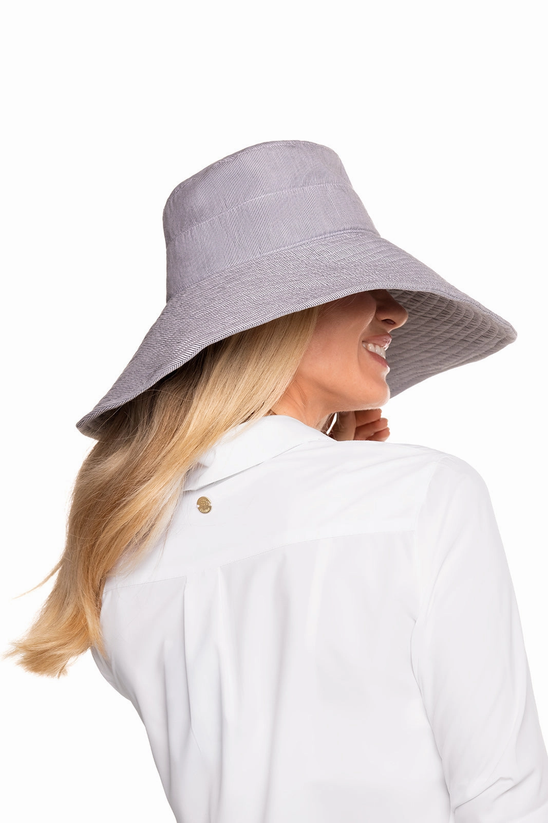 Brittany Beach Hat | Black/White