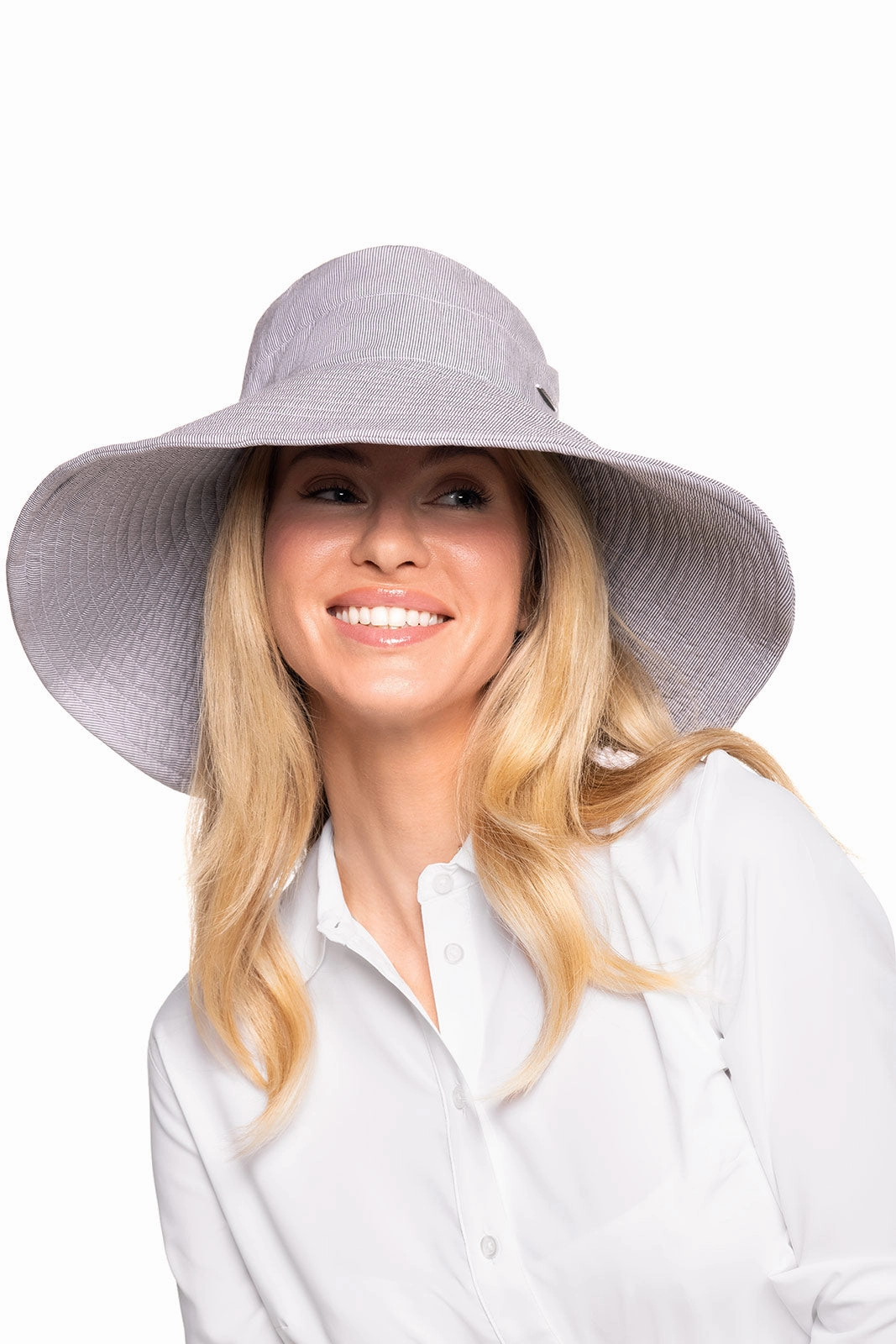 Brittany Beach Hat | Black/White