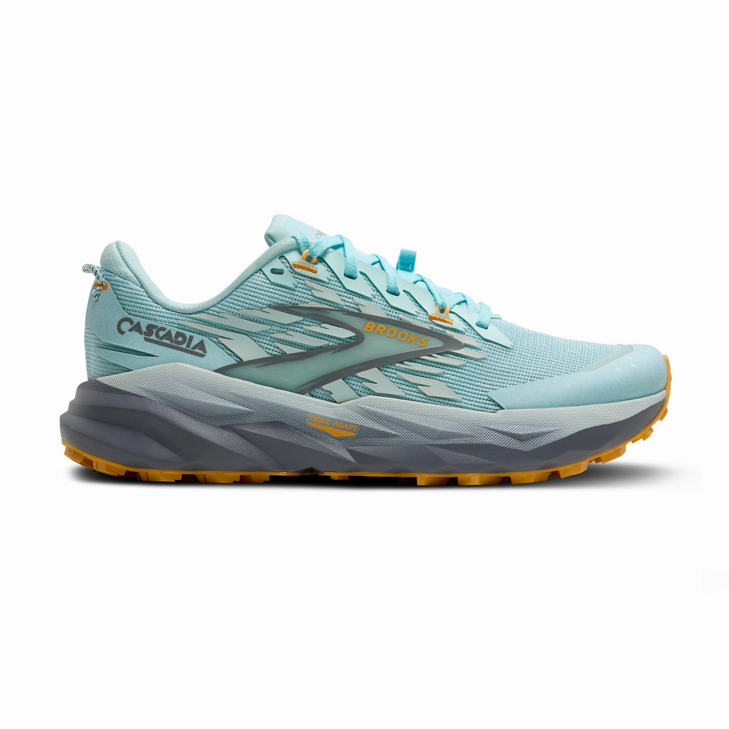 Brooks Cascadia 19 | Clearwater / Primer Grey | Womens Easy On/Off Supportive Shoes