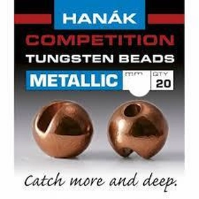 Brown Tungsten Bead Metallic Slotted - Hanak Competition