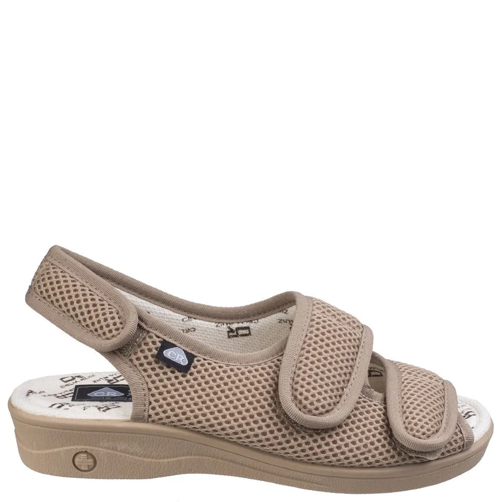 Celia Ruiz 213 Touch Fastening Slipper Wide Fit Cushioned Insoles Stylish Footwear