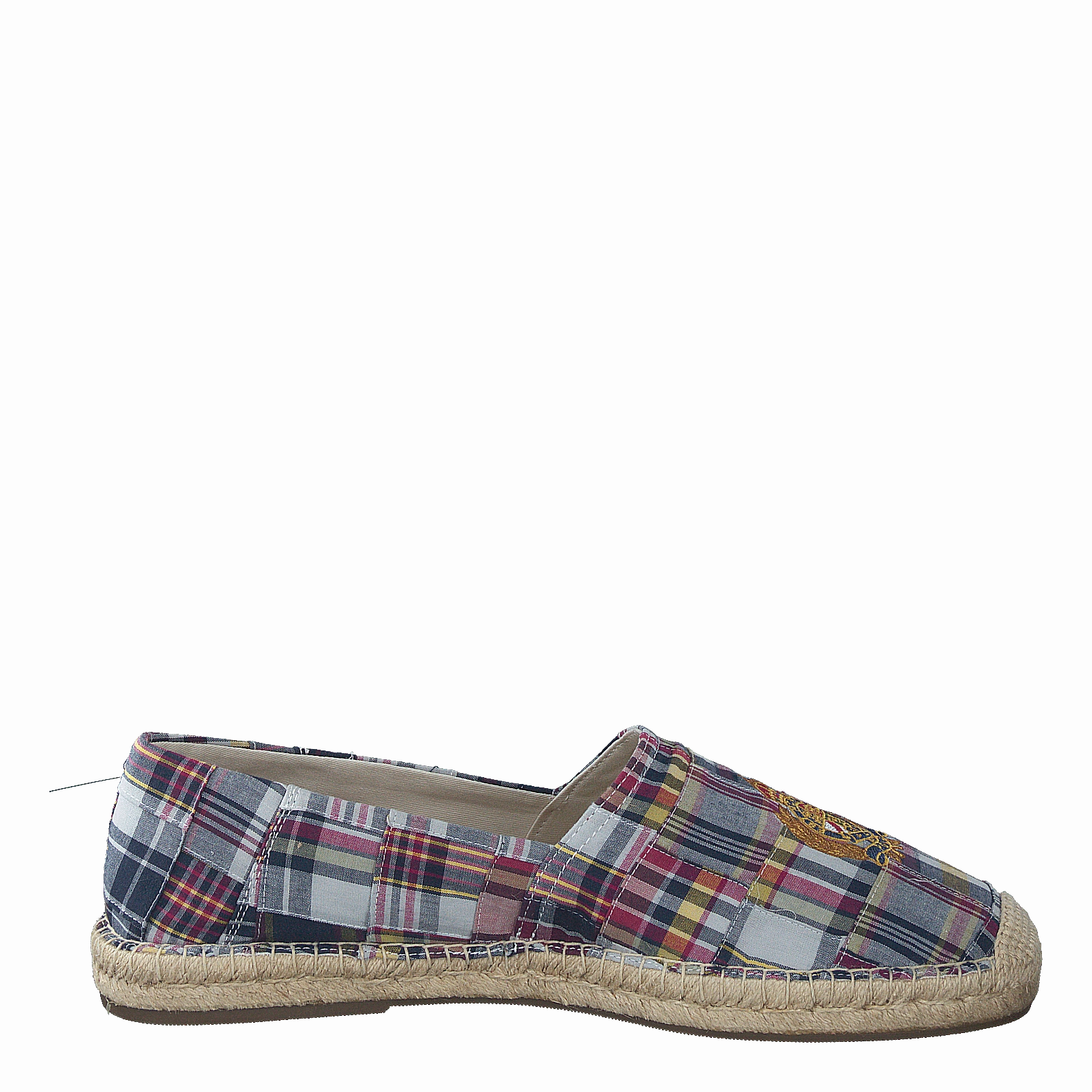 Standing Comfort Classic Footwear Cevio Crest Madras Espadrille Blue Multi