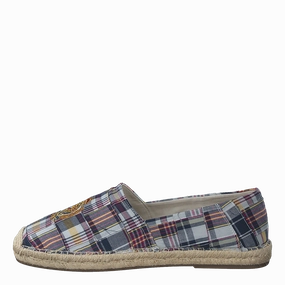 Urban Cevio Crest Madras Espadrille Blue Multi