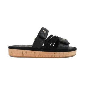 Chanel Quilted Sandals - Women'S 38 Grippy Soles Modern Footwear