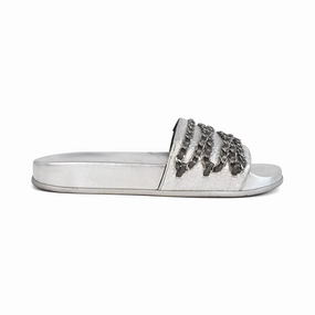 Flat Feet Shoes Chanel 'Chain' Slides - Women'S 37
