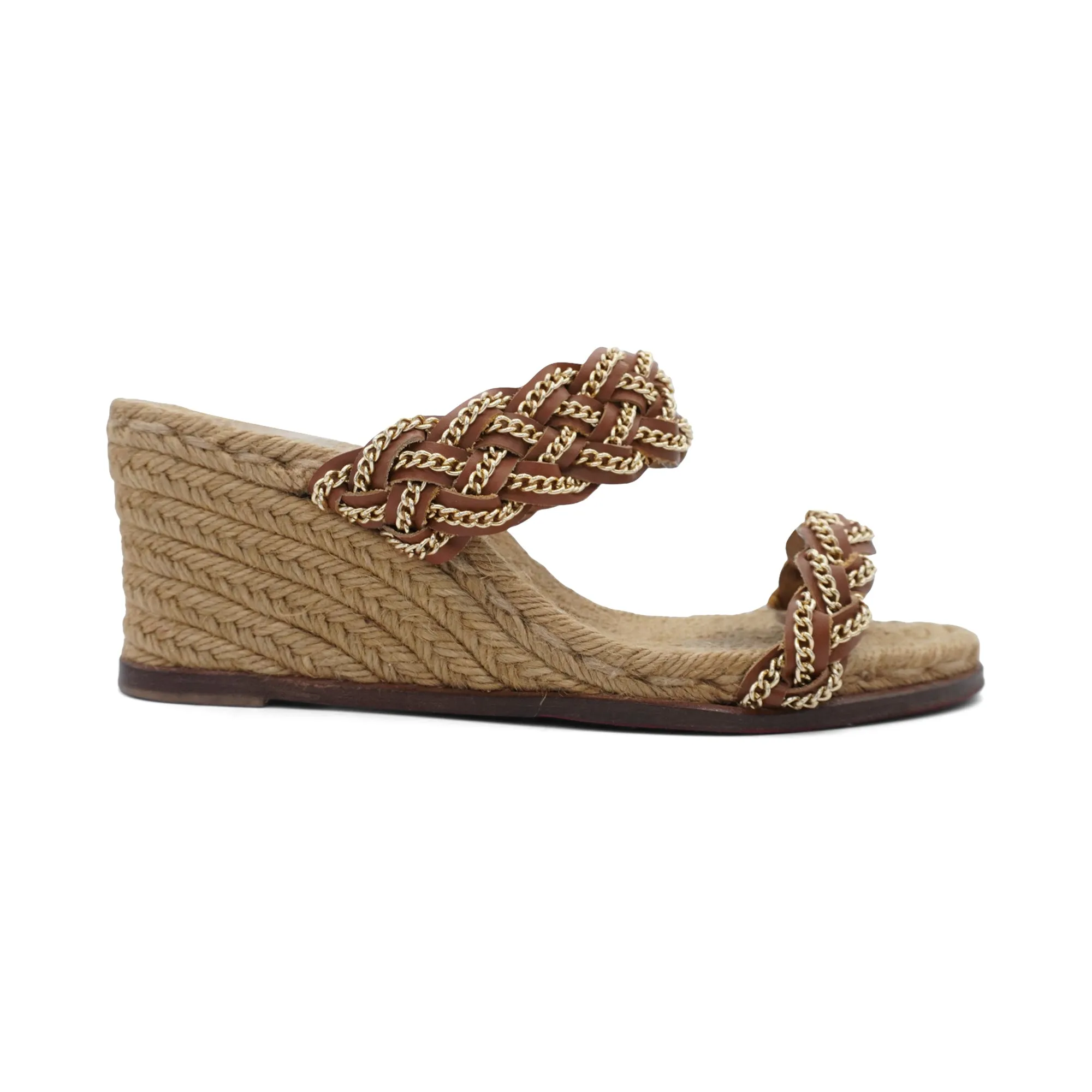 Easy Clean Sporty Style Christian Louboutin Espadrilles Wedges - Women'S 39