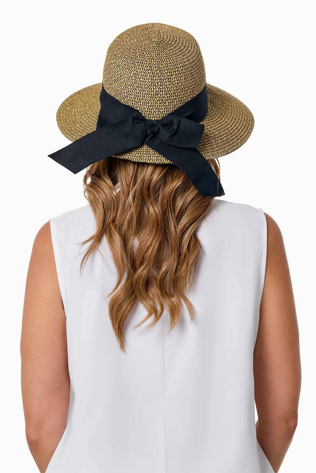 Clara Sun Hat | Tan/Black Multi-Color