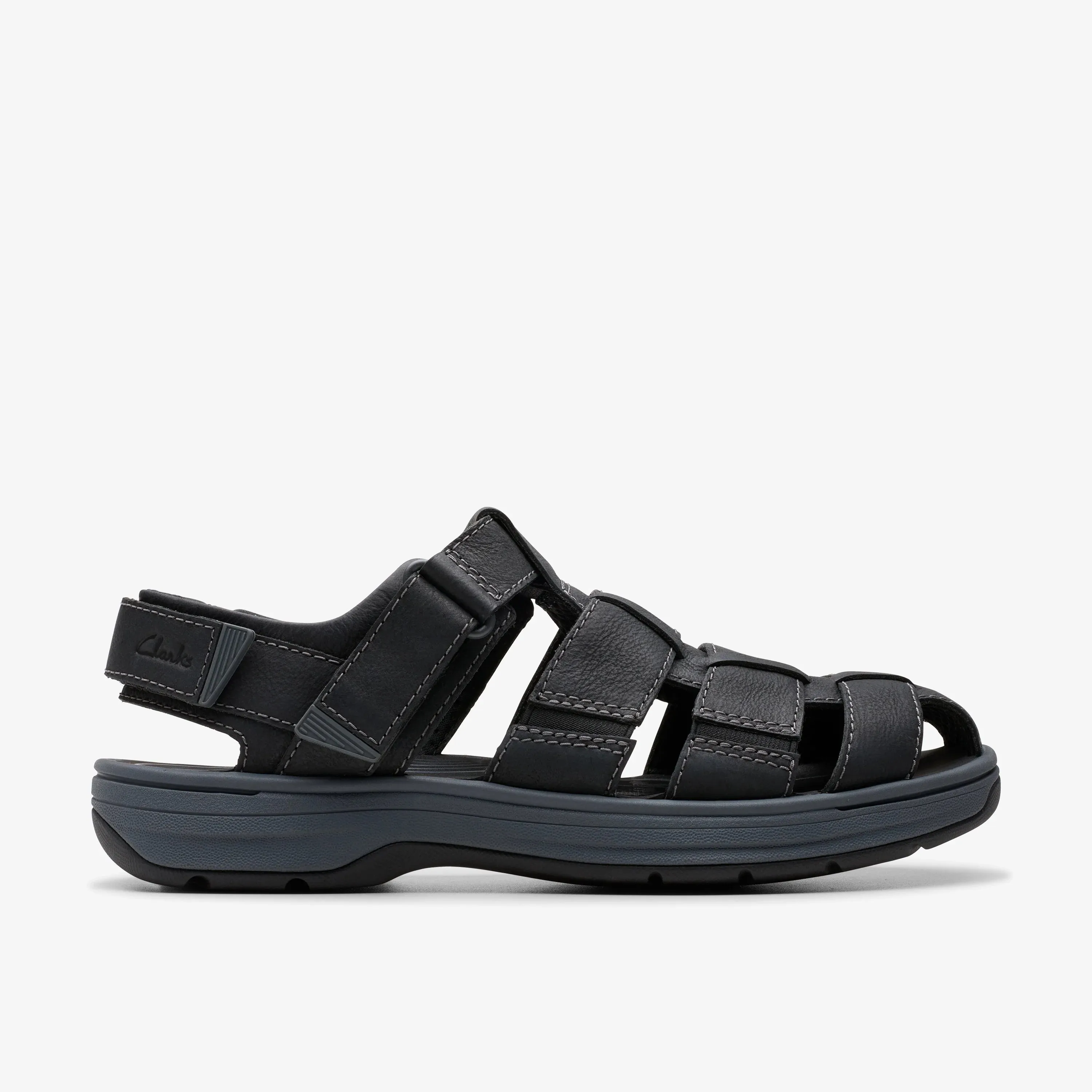 Supportive Clarks | Sandals | Men | Saltway Cove Black Leather