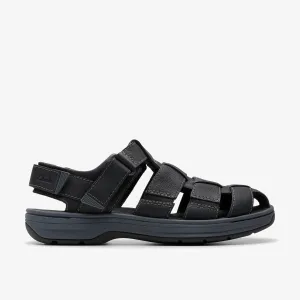 Slip Resistant Work Clarks | Sandals | Men | Saltway Cove Black Leather