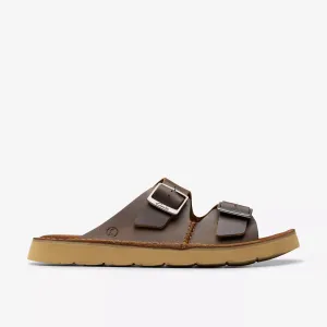 Clarks | Sandals | Men | Solsbury Strap Beeswax Leather | Brown Weather Ready