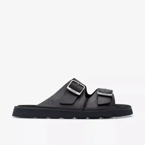 Supportive Flexible Clarks | Sandals | Men | Solsbury Strap Black Leather