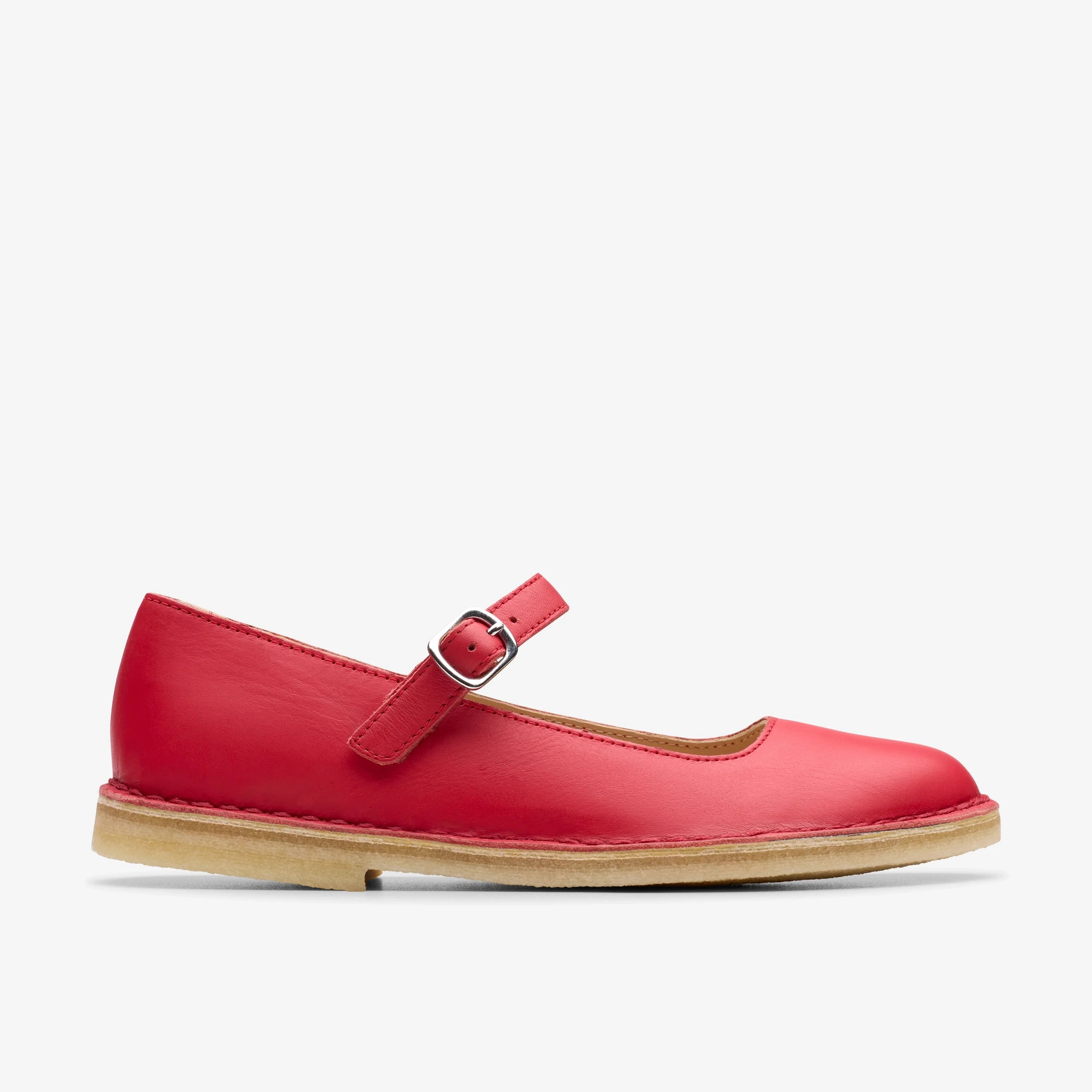Water Resistant Grippy Soles Clarks | Casual Shoes | Women | Desert Jane Red Leather