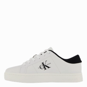 Classic Cupsole Lowlaceup Lth  Bright White/Black Sporty Style Minimal Footwear