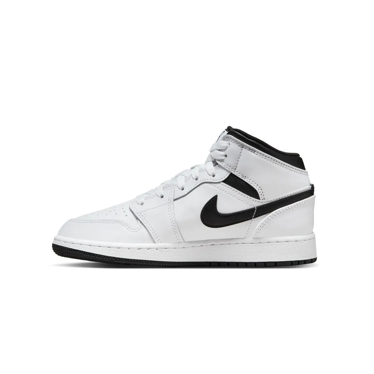 Kids Air Jordan 1 Mid 'White' Moisture Wicking Standing Shoes