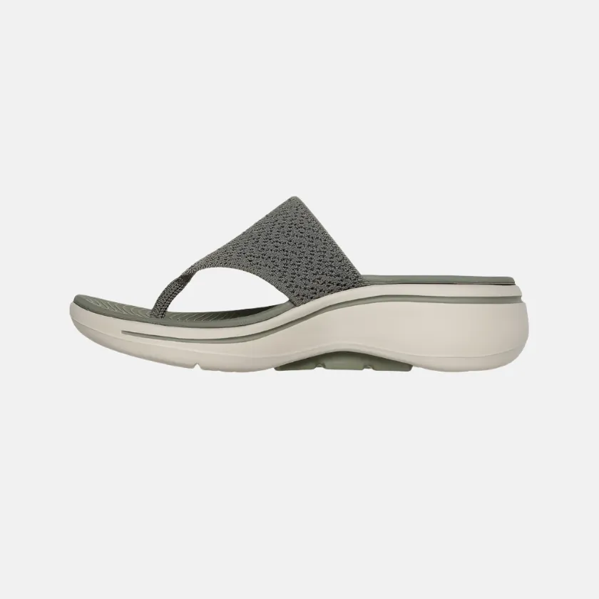 Skechers Go Walk Arch Fit Women'S Lifestyle Slippers  Olive Slip Resistant Work