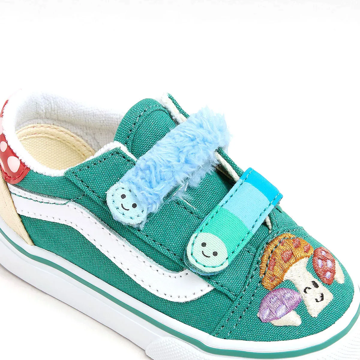 All Day Comfort Arch Support Kids Old Skool V Hook & Loop 'Mushroom'