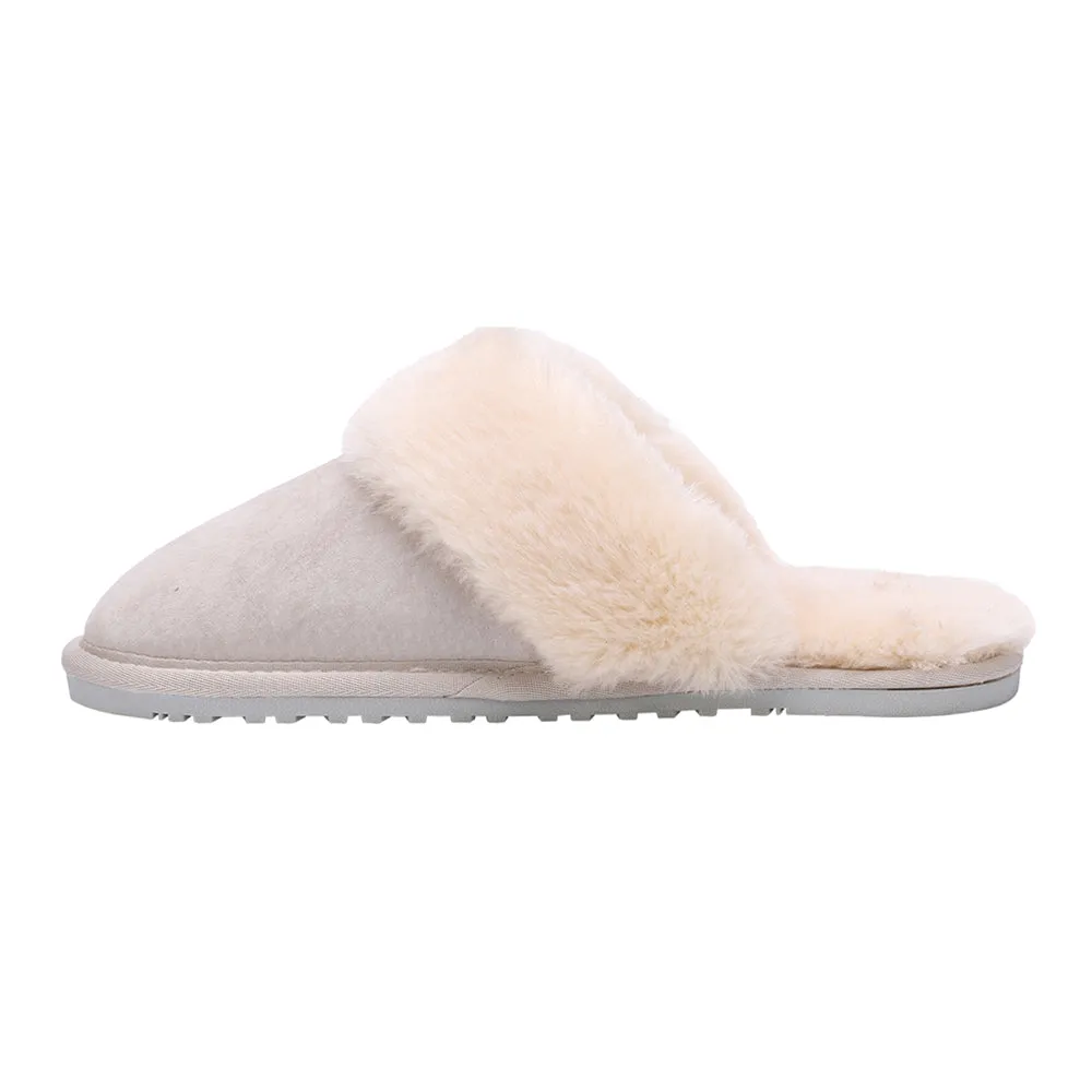Ladies Scuff Slippers Cushioned Insoles