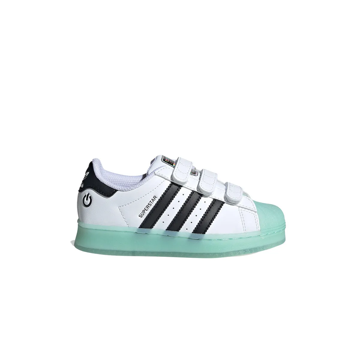 Kids Superstar Led Lights 'White' Modern Footwear