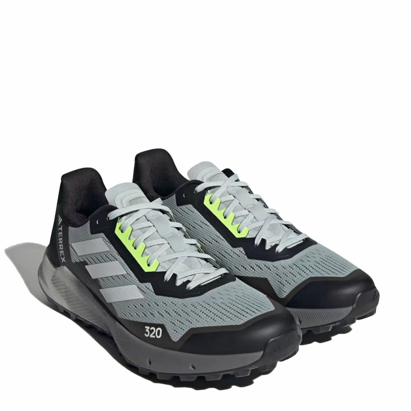 Comfort Sole Water Resistant Adidas Terrex Agravic Flow 2.0 Trail Running Shoes Wonder Silver / Crystal White / Lucid Lemon