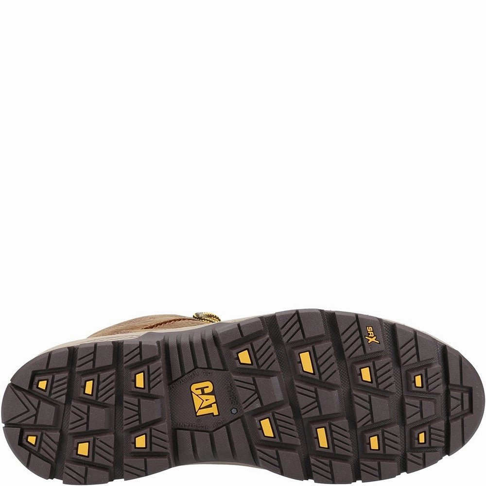 Caterpillar Exposition Hiker Safety Boot Orthotic Friendly Leather Shoes