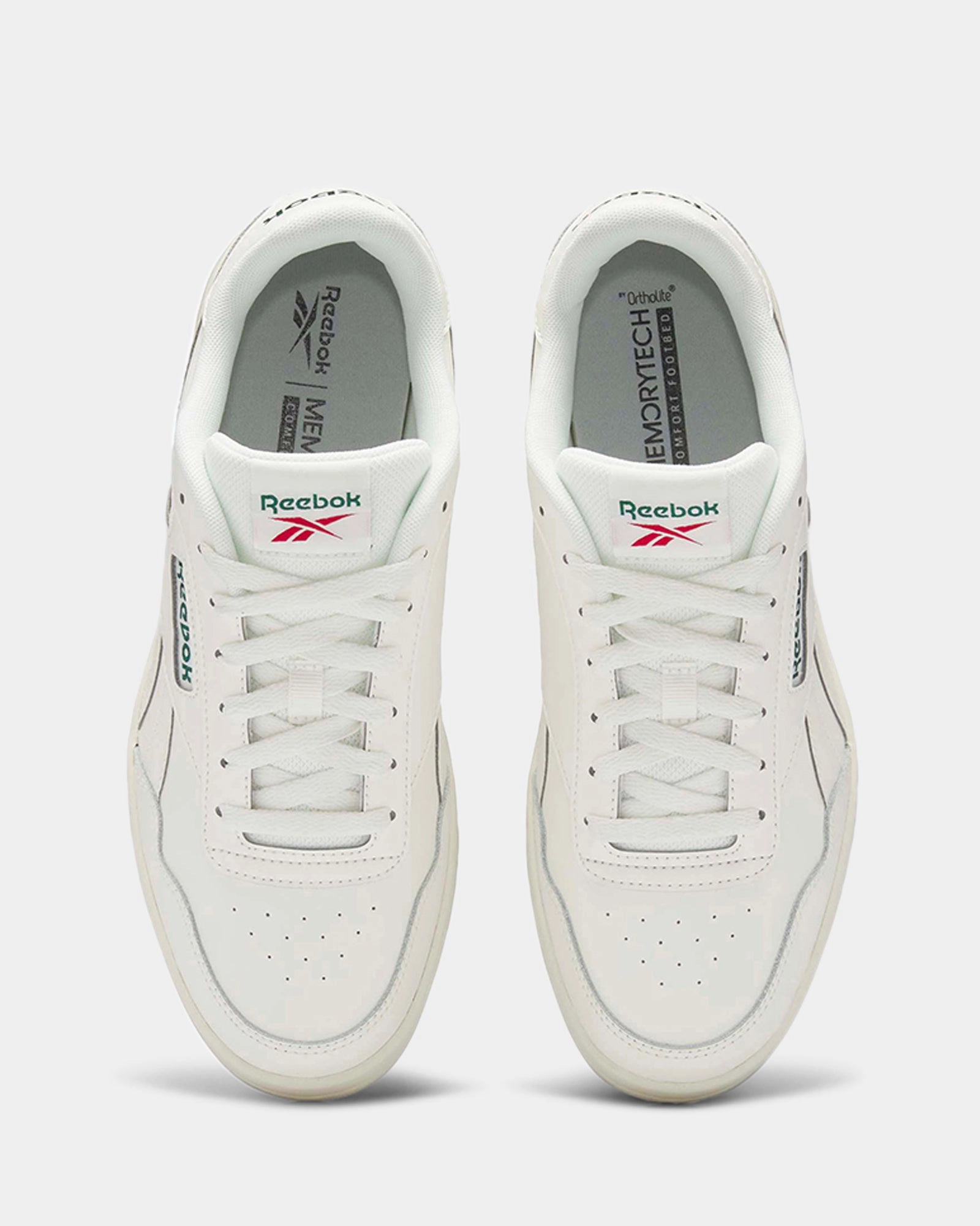 Stable Relaxed Fit Footwear Reebok Court Advance Chalk/Dark Green/Flash Red