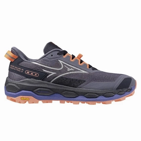 Grippy Soles Cloud Comfort Mizuno Wave Mujin 11 Womens | Blue Granite/Silver/Striking Coral