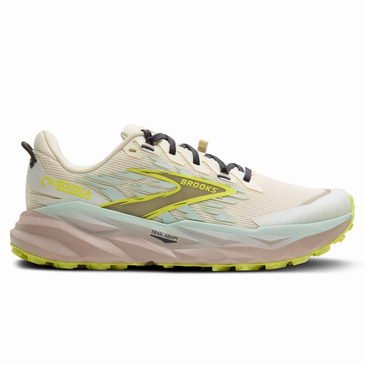 Odor Resistant Brooks Cascadia 19 Womens | Coconut/Misty Blue/Ebony