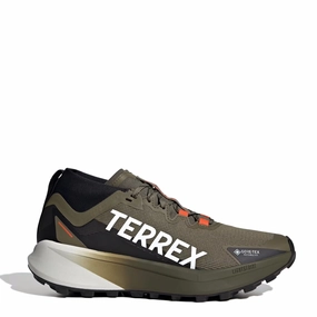 Ergonomic Sole Quick Dry Adidas Terrex Trail Running Shoes Agravic Black / Green