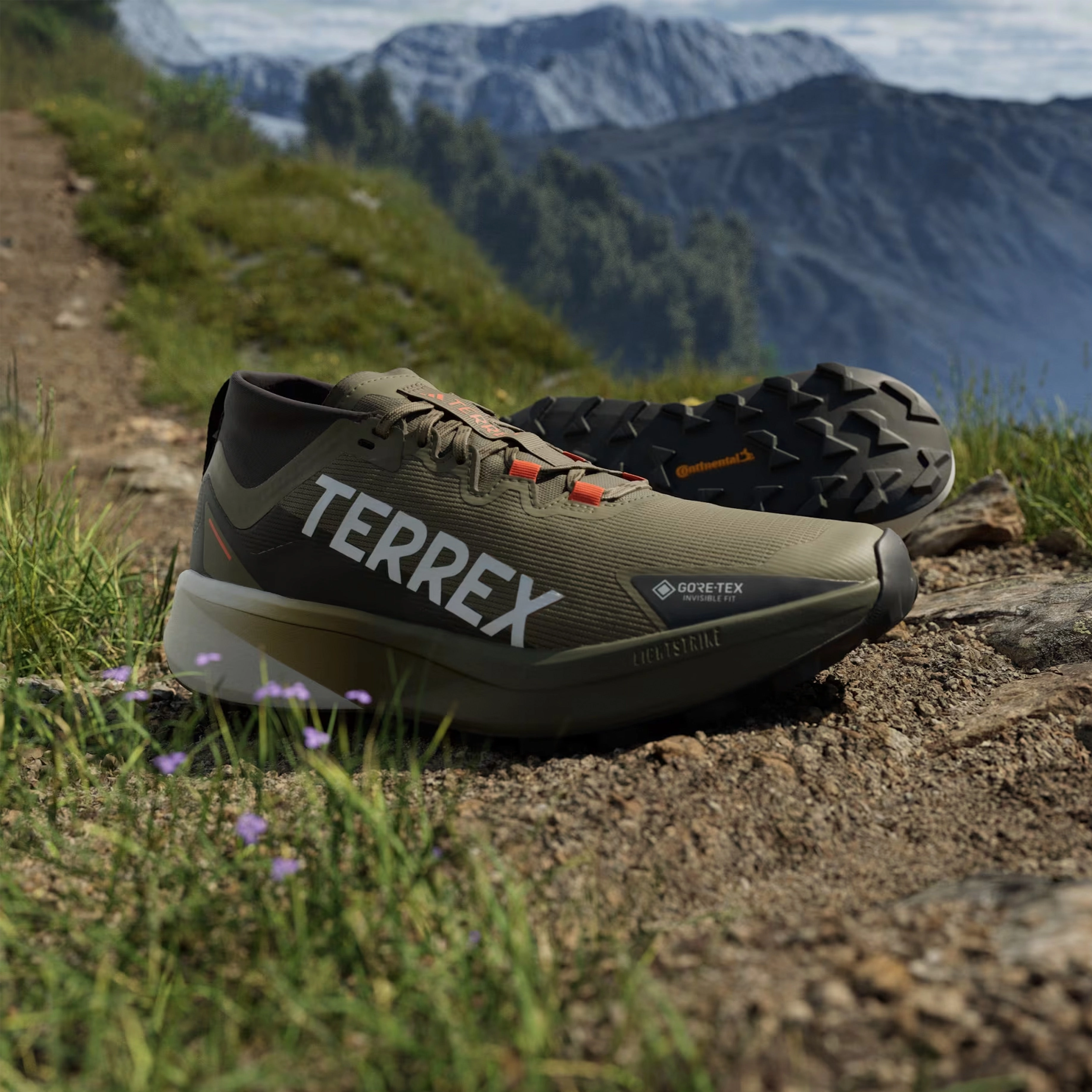 Comfortable Footwear Waterproof Adidas Terrex Trail Running Shoes Agravic Black / Green