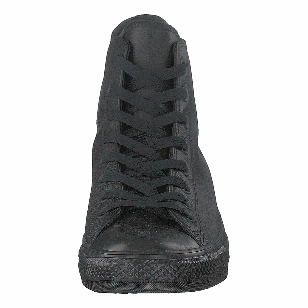 Chuck Taylor Black Mono Leathe Black Cushioned Insoles