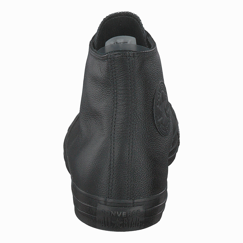 Chuck Taylor Black Mono Leathe Black Fashion Sneakers Leather Shoes