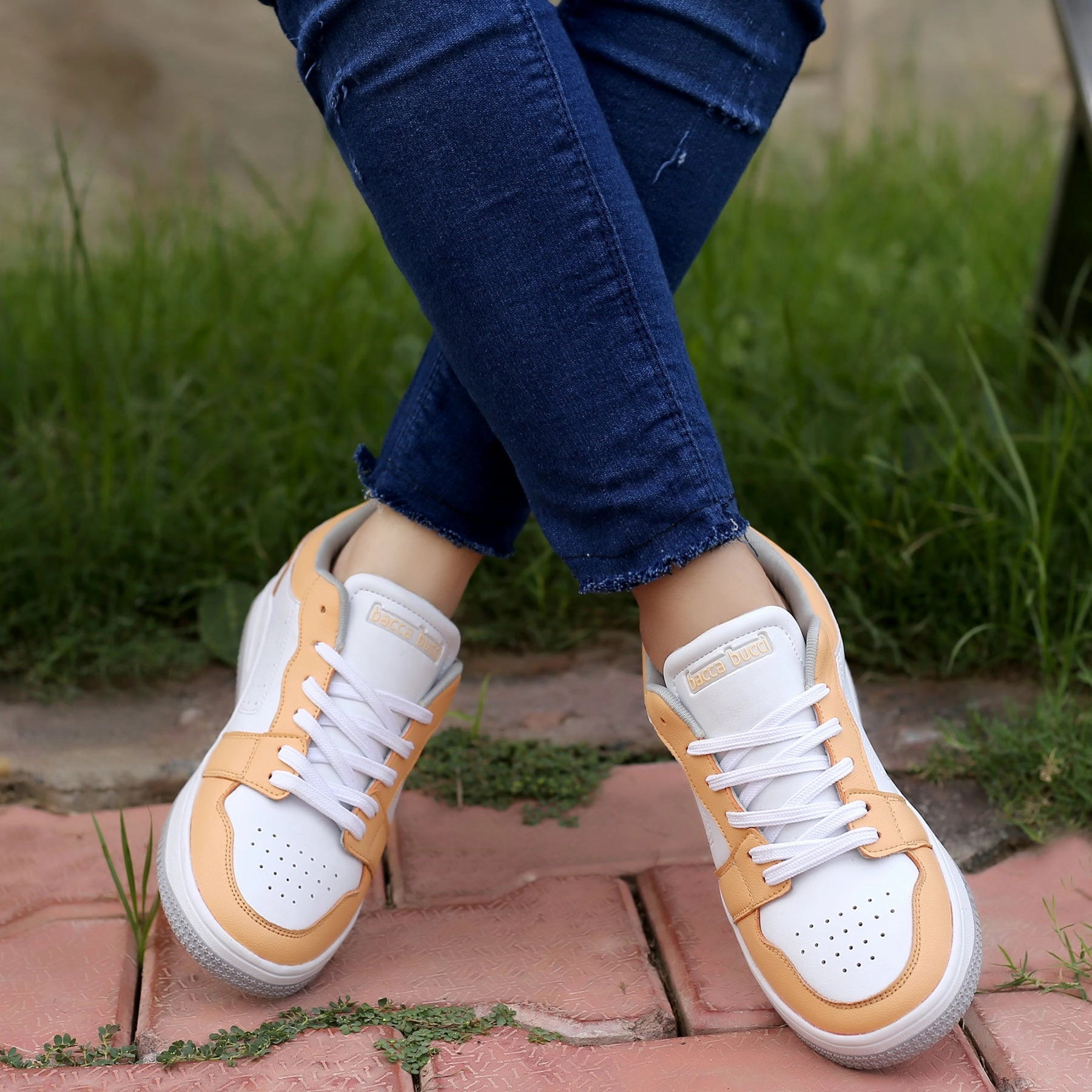 Bacca Bucci Sophia Low-Top Flat Sole Sneakers For Women Versatile Footwear Rugged Sole
