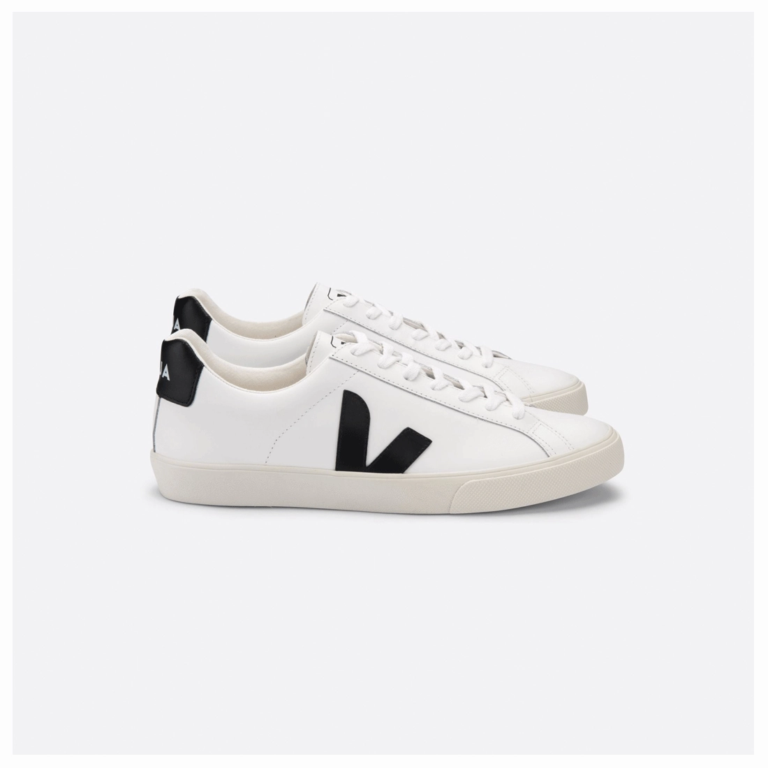 Esplar Leather White Black Versatile Style