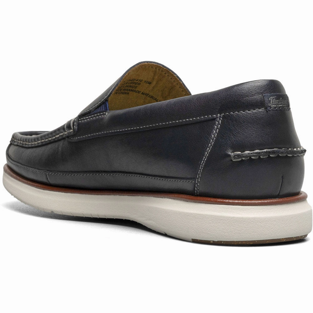 Florsheim Tropics Navy Moc Toe Venetian Slip On Shoes Pain Relief